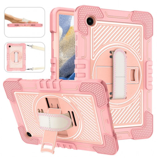Husa pentru tableta Samsung Galaxy Tab A8 10.5 (2021) - Techsuit StripeShell 360 - Pink