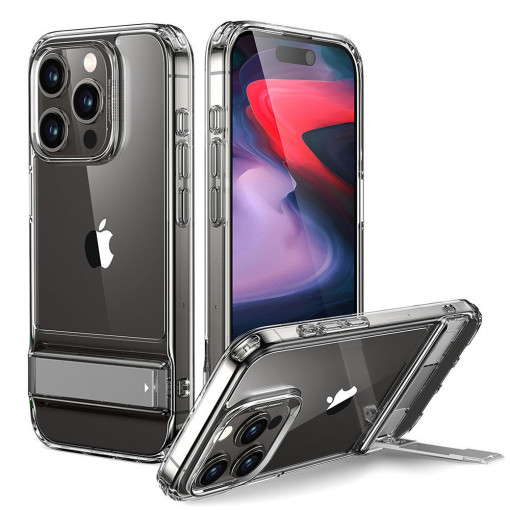 Husa telefon iPhone 15 Pro Max - ESR Air Shield Boost Kickstand - Clear