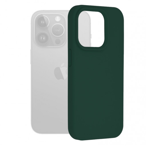 Husa telefon iPhone 15 Pro - Techsuit Soft Edge Silicone - Dark Green