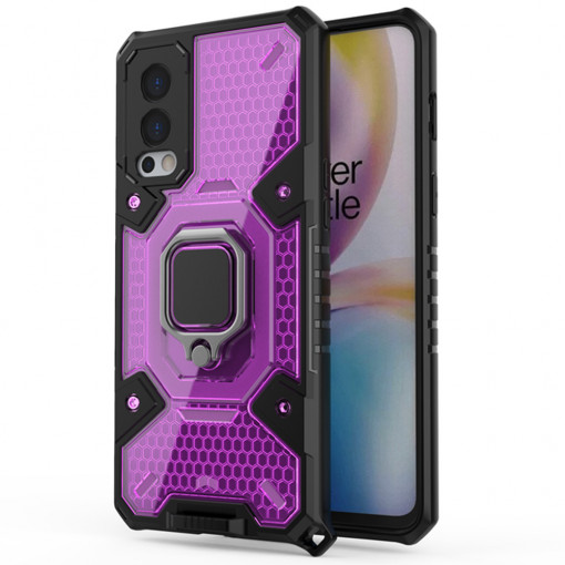 Husa telefon OnePlus Nord 2 5G - Techsuit Honeycomb Armor - Rose-Violet