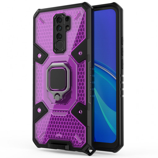 Husa telefon Xiaomi Redmi 9 - Techsuit Honeycomb Armor - Rose-Violet