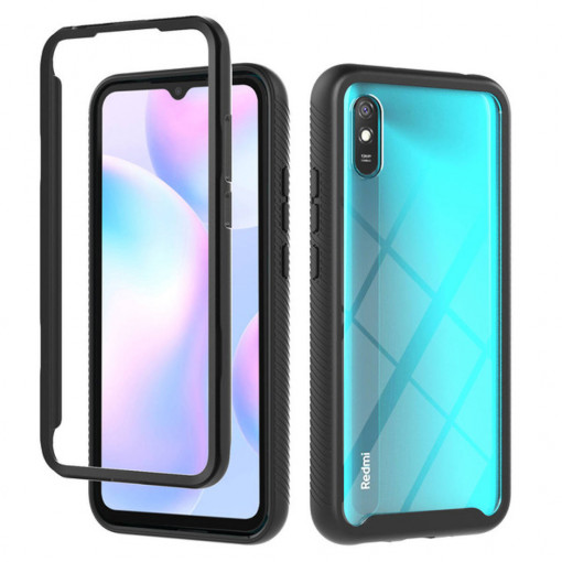 Husa telefon Xiaomi Redmi 9A / Redmi 9AT + Folie - Techsuit Defense360 Pro - Black