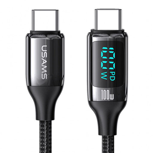 Cablu de Date Type-C la Type-C 100W, PD, Fast Charge, 3m - USAMS U78 (US-SJ559) - Black