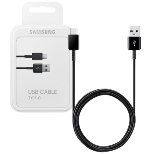 Cablu de Date USB-A to Type-C 2A, 480Mbps, 1.5m - Samsung (EP-DG930IBEGWW) - Black (Blister Packing)