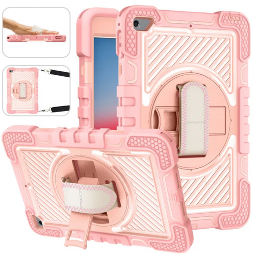 Husa pentru tableta iPad Mini 4 / 5 (2015 / 2019) - Techsuit StripeShell 360 - Pink