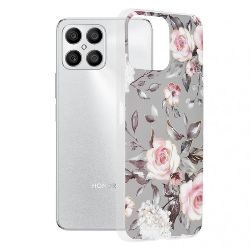 Husa telefon Honor X8 - Techsuit Marble Series - Bloom of Ruth Gray