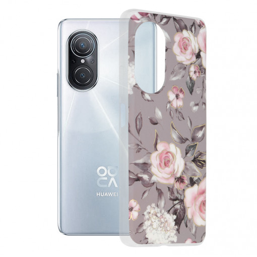 Husa telefon Huawei nova 9 SE - Techsuit Marble Series - Bloom of Ruth Gray