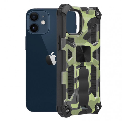 Husa telefon iPhone 12 mini - Techsuit Blazor Series - Camo Lime