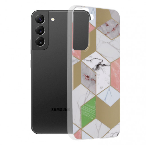 Husa telefon Samsung Galaxy S22 Plus 5G - Techsuit Marble Series - Purple Hex