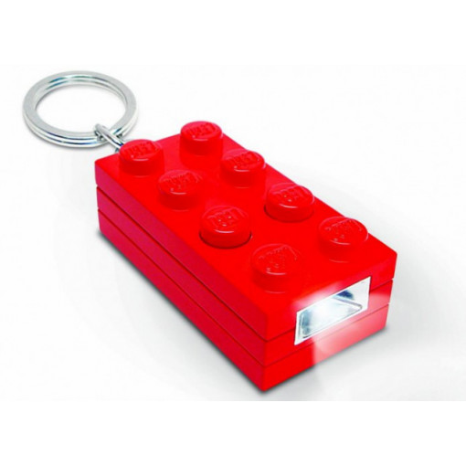 Breloc cu lanterna LEGO caramida rosie (LGL-KE5-R)