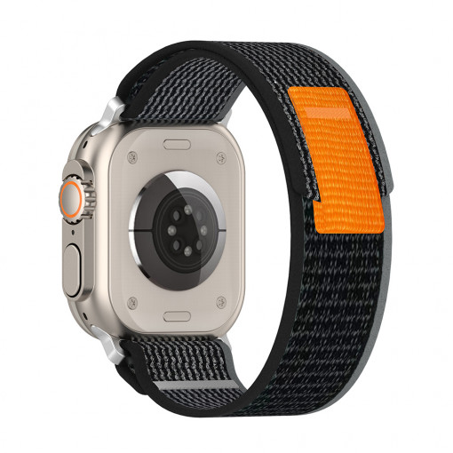 Curea pentru Apple Watch 1 / 2 / 3 / 4 / 5 / 6 / 7 / 8 / SE / SE 2 / Ultra (42 mm / 44 mm / 45 mm / 49 mm) - Techsuit Watchband (W039) - Black / Gray