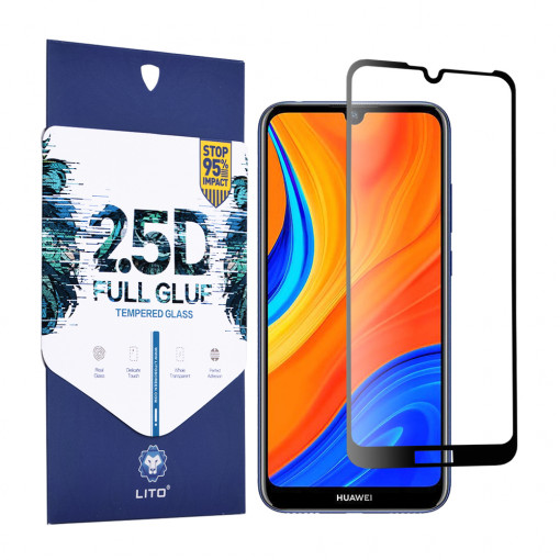 Folie protectie telefon Huawei Y6 2019 / Y6s 2019 / Y6 pro 2019 - Lito 2.5D FullGlue Glass - Black
