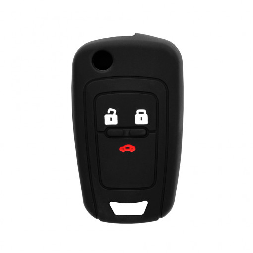 Husa pentru cheie Chevrolet Aveo, Cruze, Spark - Techsuit Car Key Case (1013.01) - Black