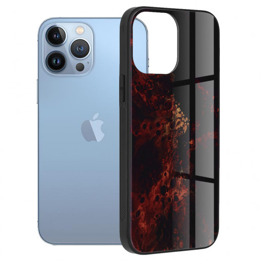 Husa telefon iPhone 13 Pro Max - Techsuit Glaze Series - Red Nebula