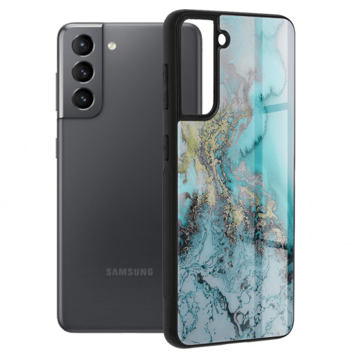Husa telefon Samsung Galaxy S21 5G - Techsuit Glaze Series - Blue Ocean