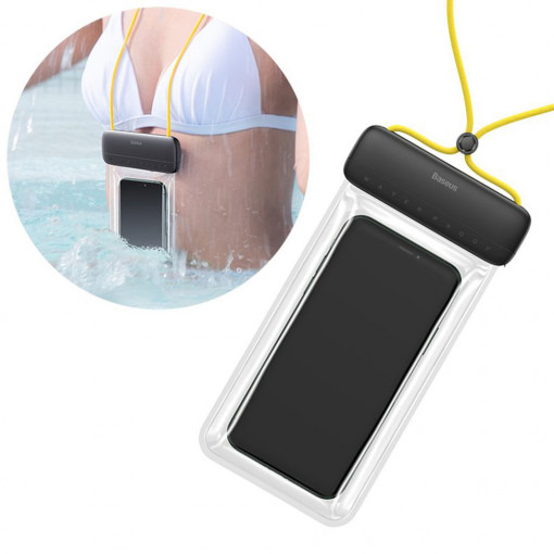 Husa Waterproof pentru Telefon 7.2" - Baseus Let"s Go (ACFSD-DGY) - Yellow