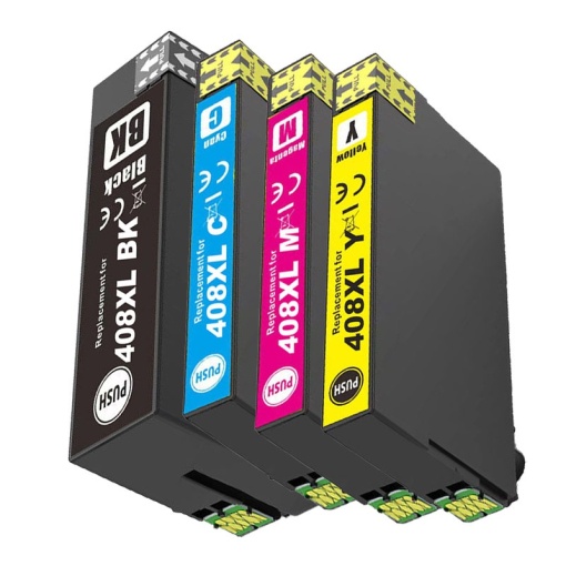 Pachet 4 cartuse ( BK, C, M, Y ) compatibile pentru imprmanta Epson WF-C4810, C4310, 408XL inkjet cerneala