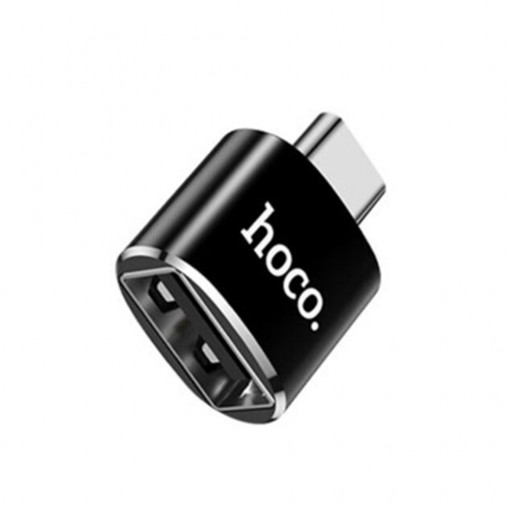 Adaptor OTG USB-A la Type-C 480Mbps - Hoco (UA5) - Black