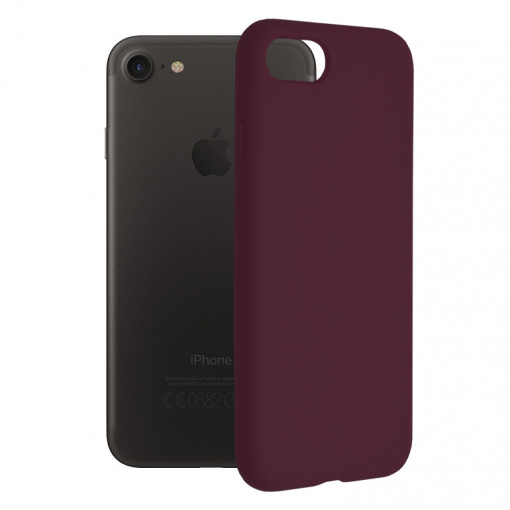 Husa telefon iPhone 7 / 8 / SE 2, SE 2020 / SE 3, SE 2022 - Techsuit Soft Edge Silicone - Plum Violet