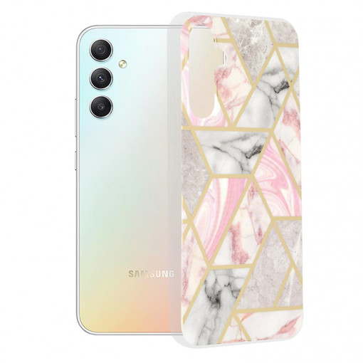 Husa telefon Samsung Galaxy A34 5G - Techsuit Marble Series - Pink Hex