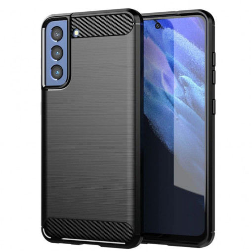 Husa telefon Samsung Galaxy S21 FE 5G - Techsuit Carbon Silicone - Black