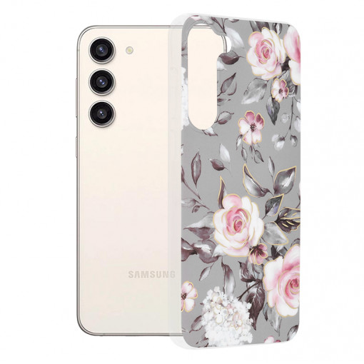 Husa telefon Samsung Galaxy S23 Plus - Techsuit Marble Series - Bloom of Ruth Gray