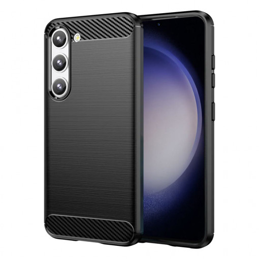 Husa telefon Samsung Galaxy S23 - Techsuit Carbon Silicone - Black