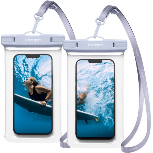 Husa universala pentru telefon (set 2) - Spigen Waterproof Case A601 - Aqua Blue