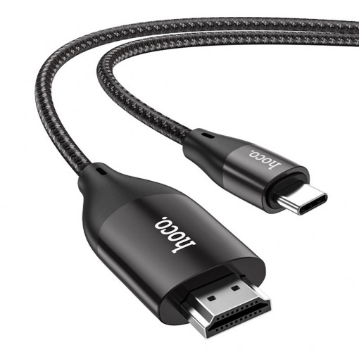 Cablu Video Type-C la HDMI 4K 30Hz, 2m - Hoco (UA16) - Grey