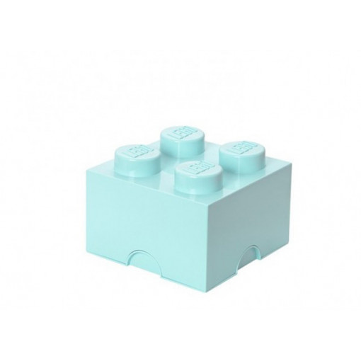 Cutie depozitare LEGO 2x2 albastru aqua