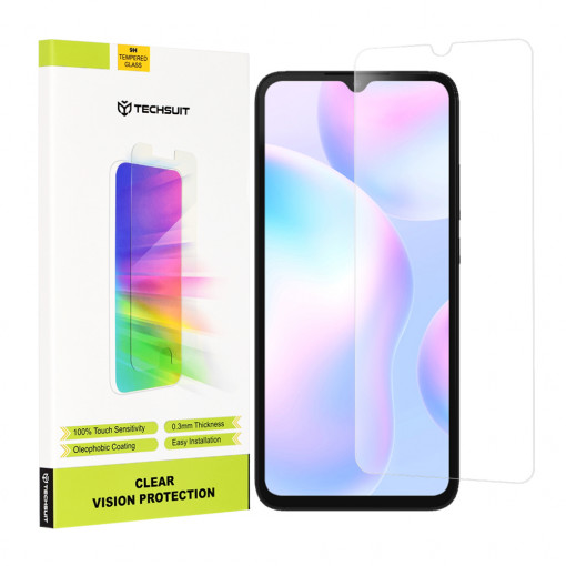 Folie protectie telefon Xiaomi Redmi 9A / Redmi 9C / Redmi 9C NFC / Redmi 9AT - Techsuit Clear Vision Glass - Transparent