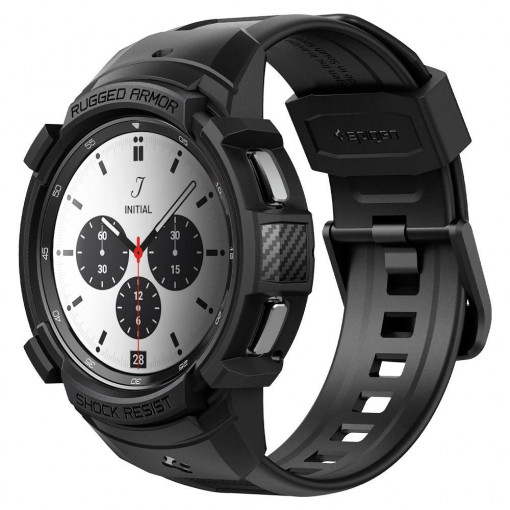 Husa pentru Samsung Galaxy Watch 4 Classic (42mm) + Curea - Spigen Rugged Armor Pro - Black