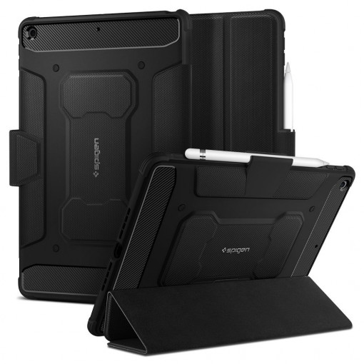 Husa pentru tableta Apple iPad 10.2 (2021/2020/2019) - Spigen Rugged Armor Pro - Black