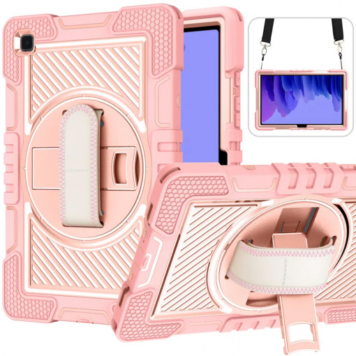 Husa pentru tableta Samsung Galaxy Tab A7 10.4 (2020 / 2022) - Techsuit StripeShell 360 - Pink