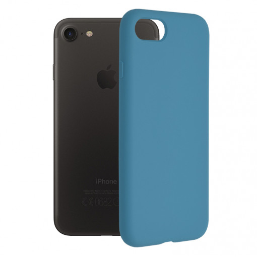 Husa telefon iPhone 7 / 8 / SE 2, SE 2020 / SE 3, SE 2022 - Techsuit Soft Edge Silicone - Denim Blue