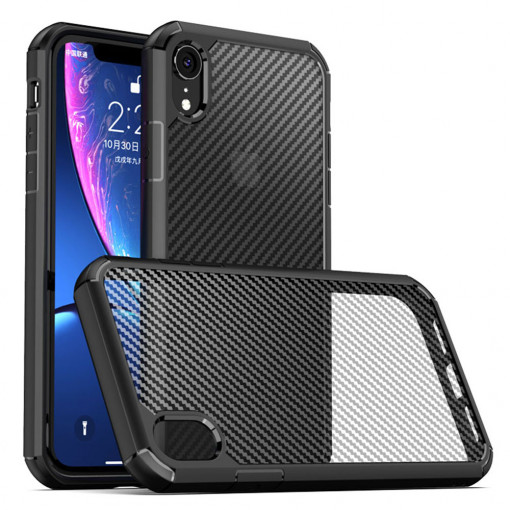 Husa telefon iPhone XR - Techsuit Carbon Fuse - Black