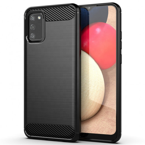 Husa telefon Samsung Galaxy A02s - Techsuit Carbon Silicone - Black