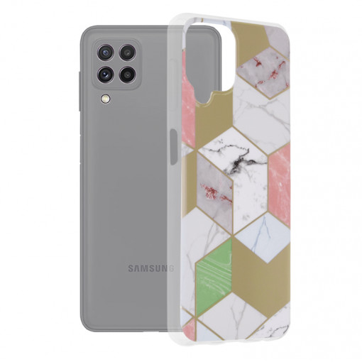 Husa telefon Samsung Galaxy A22 4G - Techsuit Marble Series - Purple Hex