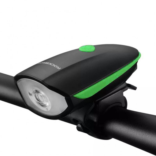 Lanterna pentru Bicicleta 1200mAh, 250lm - RockBros Front T6 LED (7588-G) - Green