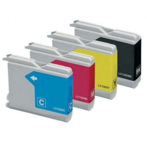 Set 4 cartuse imprimanta pt Brother LC1000, LC970, LC960 ( BK, C, M , Y )