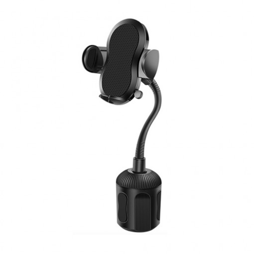 Suport Auto Telefon cu Prindere in Suportul de Pahar 360° - Techsuit (S302) - Black