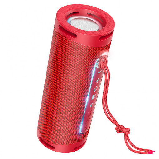 Boxa Portabila Bluetooth 5.1, 2x5W - Hoco Dazzling pulse (HC9) - Red