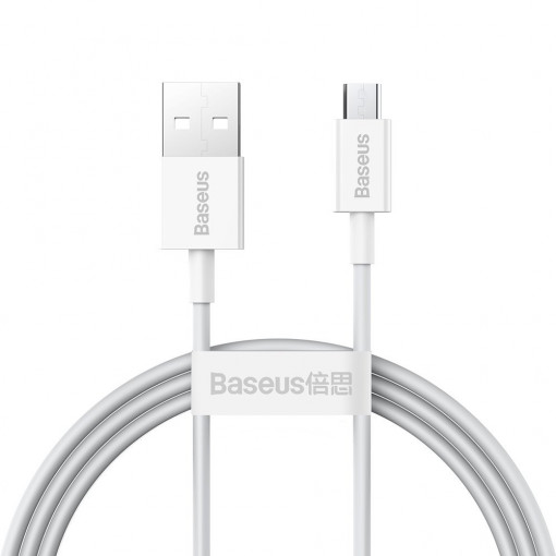 Cablu de Date USB la Micro-USB 2A, 1m - Baseus Superior Series (CAMYS-02) - White