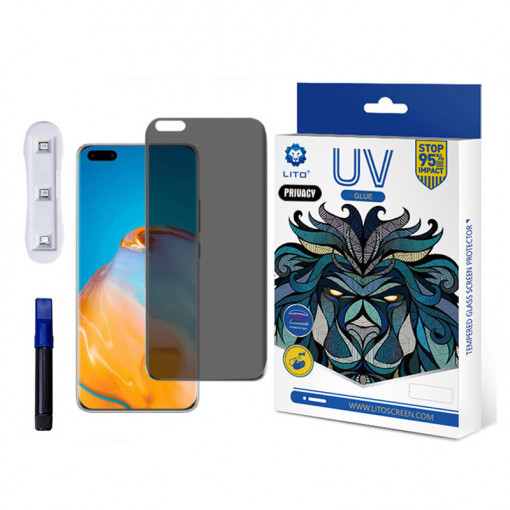 Folie protectie telefon Huawei P40 Pro / P40 Pro Plus - Lito 3D UV Glass - Privacy
