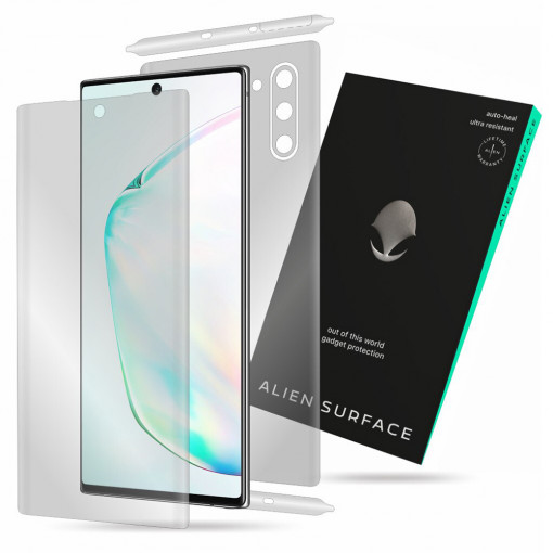 Folie protectie telefon Samsung Galaxy Note 10 / Note 10 5G - Alien Surface Screen+Edges+Back - Transparent