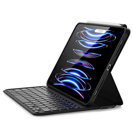 Husa pentru tableta iPad Air 4 / 5 (2020/2022) / iPad Pro 11 (2018 / 2020 / 2021 / 2022) - ESR Ascend Keyboard Lite - Black