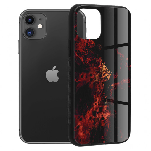Husa telefon iPhone 11 - Techsuit Glaze Series - Red Nebula