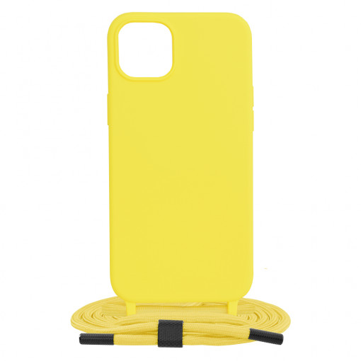 Husa telefon iPhone 15 Plus - Techsuit Crossbody Lanyard - Yellow