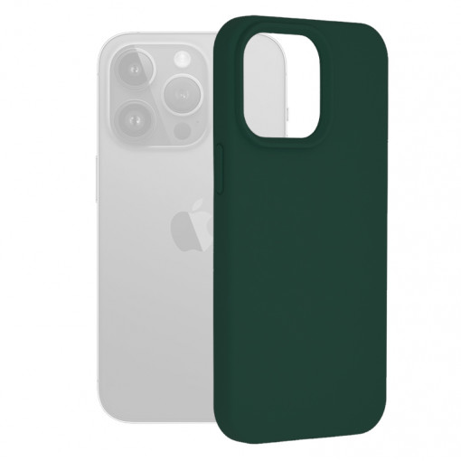 Husa telefon iPhone 15 Pro Max - Techsuit Soft Edge Silicone - Dark Green