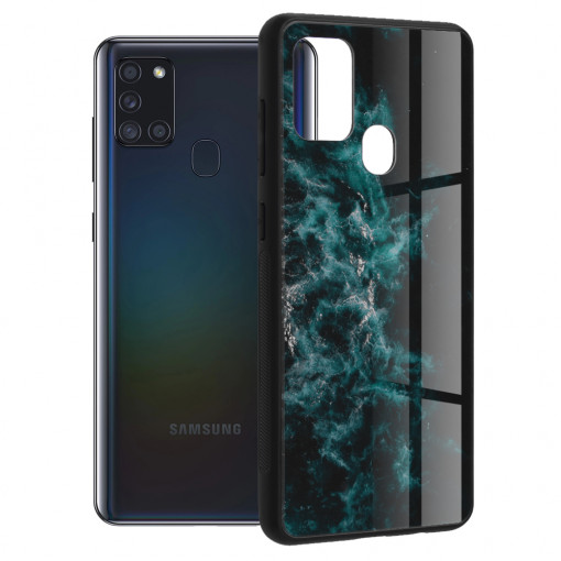Husa telefon Samsung Galaxy A21s - Techsuit Glaze Series - Blue Nebula